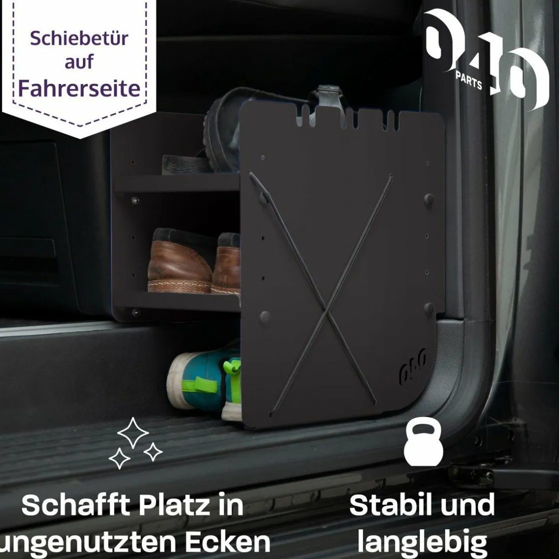 040 Parts Wohnmobil Schränke^Black Schuhregal - VW T5 T6 T6.1