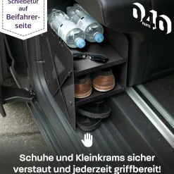 040 Parts Wohnmobil Schränke-Black Schuhregal - VW T7