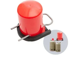 040 Parts Propangasflasche Schutzkappenhalter - Red< Gasflaschenhalterungen