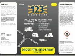 123 Products Pflege & Reparatuur|Pflege & Reparatuur^Sekalube PTFE Zeltschienen- und Reisverschlussspray