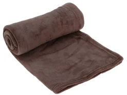 Markenlos 150 x 125 cm Fleece Decke - Brown< Decken
