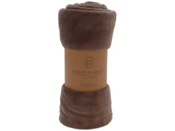 Markenlos 150 x 125 cm Fleece Decke - Brown< Decken
