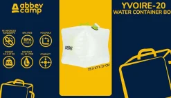 Abbey Camp Kanister-Wasserbehälter mit Griffen - 20 Liter