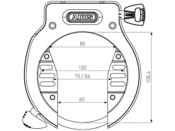 Abus Fahrrad Zubehör^AMPARO 4650S R OE Rahmenschloss