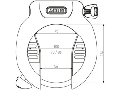 Abus Fahrrad Zubehör^PRO AMPARO 4750SL R Rahmenschloss