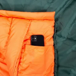 Acamp Emery 220 x 85 cm Schlafsack mit Kapuze - Dark Green< Deckenschlafsäcke|Sommerschlafsäcke