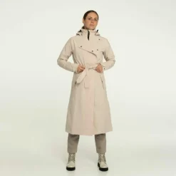 AGU Jacken^Trench Coat Long Damen Regenjacke - Beige