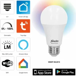 Alecto Innenraumbeleuchtung|Innenraumbeleuchtung^SMART-BULB10 DUO Smarte WLAN-Lampe