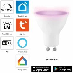 Alecto SMARTLIGHT40 Smart-LED-Farblampe< Innenraumbeleuchtung|Innenraumbeleuchtung