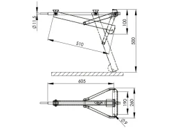 AL-KO Compact Wohnwagenstütze - 605 mm< Stützen