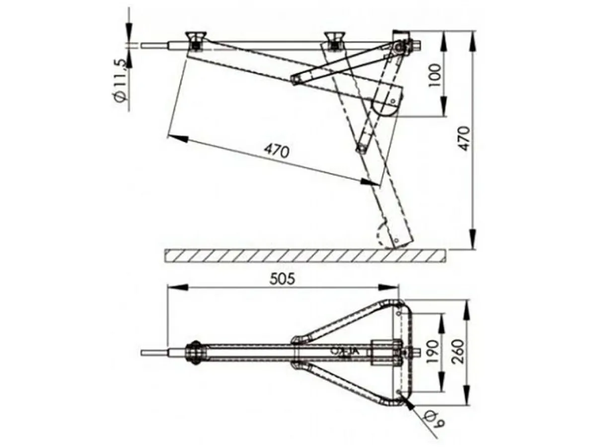 AL-KO Compact Wohnwagenstütze - 505 mm< Stützen