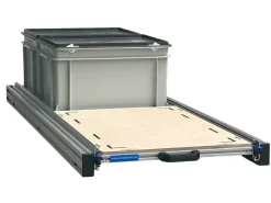 Markenlos Heckauszüge^Alu 120x40 cm Heckauszug mit 2 Boxen mit Deckel und Multiplex
