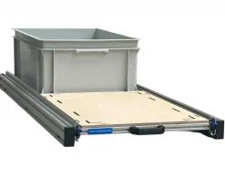 Markenlos Heckauszüge^Alu 120x40 cm Heckauszug mit 1 offene Box und Multiplex platte
