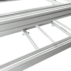Markenlos Aluminium 90 x 40 cm Doppel-Heckauszug mit 4 geschlossene Boxen< Heckauszüge