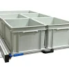 Markenlos Aluminium 120 x 60 cm Heckauszug mit 5 offenen Boxen< Heckauszüge
