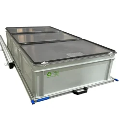 Markenlos Aluminium 120 x 60 cm Heckauszug mit 3 geschlossenen Boxen< Heckauszüge