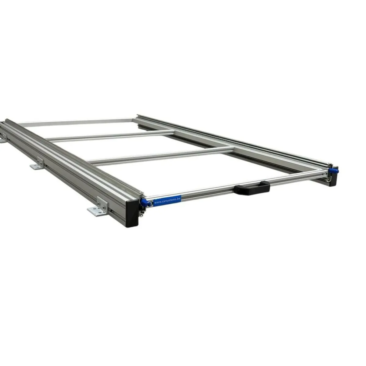 Markenlos Aluminium 120 x 60 cm Heckauszug mit 3 geschlossenen Boxen< Heckauszüge