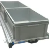 Markenlos Aluminium Schiebeframe 120x40 cm mit 2 offenen Boxen< Heckauszüge