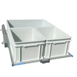 Markenlos Heckauszüge^Aluminium Schiebeframe 80x60 cm mit 3 offenen Boxen