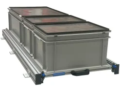 Markenlos Heckauszüge^Aluminium Schiebeframe 120x40 cm mit 3 Boxen und Deckel