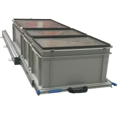 Markenlos Heckauszüge^Aluminium Schiebeframe 120x40 cm mit 3 Boxen und Deckel