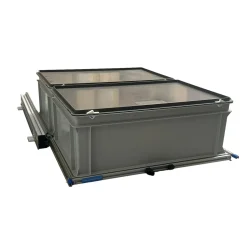 Markenlos Heckauszüge^Aluminium Schiebeframe 80x60 cm mit 2 Boxen und Deckel