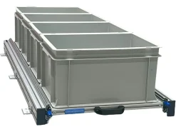 Markenlos Heckauszüge^Aluminium Schiebeframe 120x40 cm mit 4 offenen Boxen