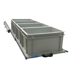 Markenlos Heckauszüge^Aluminium Schiebeframe 120x40 cm mit 4 offenen Boxen