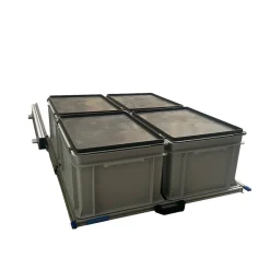 Markenlos Heckauszüge^Aluminium Schiebeframe 80x60 cm mit 4 Boxen und Deckel