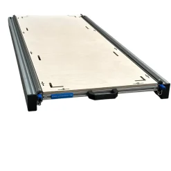Markenlos Heckauszüge^Aluminium Schiebegestell Camper 120x40 cm mit 9 mm Multiplex