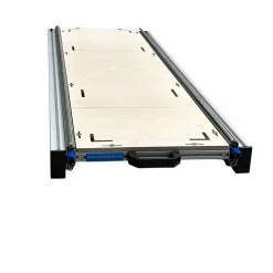 Markenlos Aluminium Schiebegestell Camper 120x30 cm mit 9 mm Multiplex< Heckauszüge