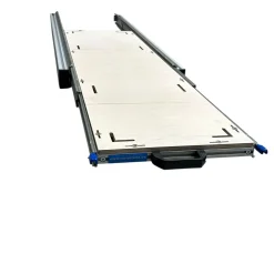 Markenlos Aluminium Schiebegestell Camper 120x30 cm mit 9 mm Multiplex< Heckauszüge