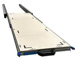 Markenlos Aluminium Schiebegestell Camper 120x30 cm mit 9 mm Multiplex< Heckauszüge