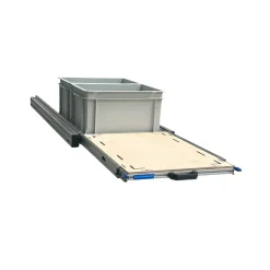 Markenlos Aluminium 120x40 cm Heckauszug mit 2 offene Boxen und Multiplex< Heckauszüge