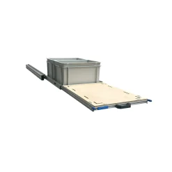 Markenlos Aluminium 120x40 cm Heckauszug mit 2 offene Boxen und Multiplex< Heckauszüge