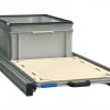 Markenlos Aluminium 120x40 cm Heckauszug - 1 Box mit Deckel und Multiplex< Heckauszüge