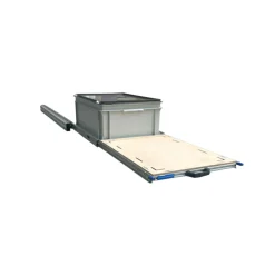 Markenlos Aluminium 120x40 cm Heckauszug - 1 Box mit Deckel und Multiplex< Heckauszüge