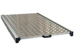Markenlos Aluminium-Heckauszug 120x60 mit Aluminium-Riffelblech< Heckauszüge