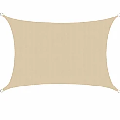 Amanka 4 x 6 HDPE Sonnensegel - Beige< Sonnensegel|Sonnensegel