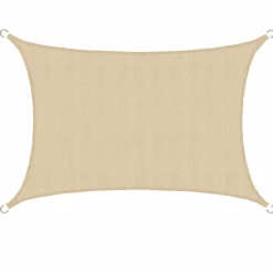 Amanka 3 x 2 HDPE Sonnensegel - Beige< Sonnensegel|Sonnensegel