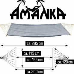 Amanka Hängematten^200 x 120 Hängematte - Grey - Grey