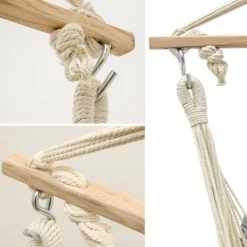 Amanka 185 x 130 Sicherheits Hängestuhl - Grey< Hängematten