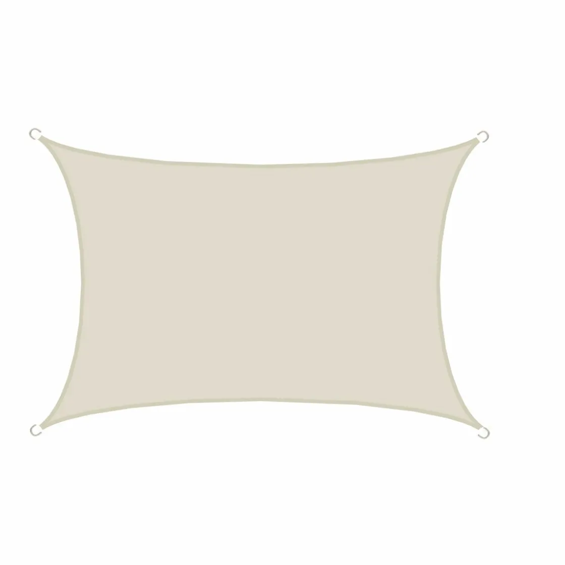 Amanka Sonnensegel|Sonnensegel-3 x 4 wasserabweisendes Polyester Sonnensegel - Beige