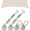 Amanka Sonnensegel|Sonnensegel^3 x 4 Wasserdichtes Sonnensegel mit Befestigung - Beige
