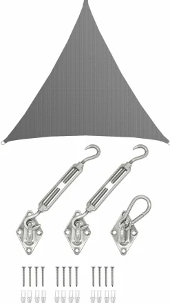 Amanka 6 x 6 x 6 atmungsaktives UV Sonnensegel - Grey< Sonnensegel|Sonnensegel