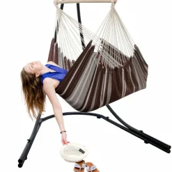 Amanka Hängematten^185 x 130 XXL Hängestuhl - Brown