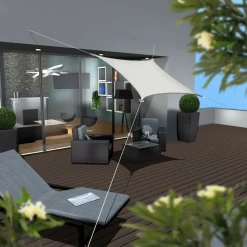 Amanka Sonnensegel|Sonnensegel-2x2 beiges wasserabweisendes Polyester Sonnensegel