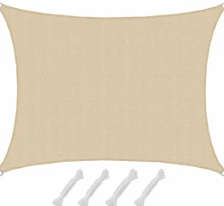 Amanka Sonnensegel|Sonnensegel^1,5x2m beiges HDPE wasserdurchlässiges Schattennetz