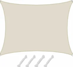 Amanka 1,5x2m beiges Polyester wasserdichtes Schattennetz< Sonnensegel|Sonnensegel