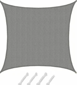 Amanka Sonnensegel|Sonnensegel^5x5m graues HDPE wasserdurchlässiges Schattennetz